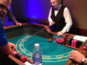 Casino event Yahtzee table and dealer